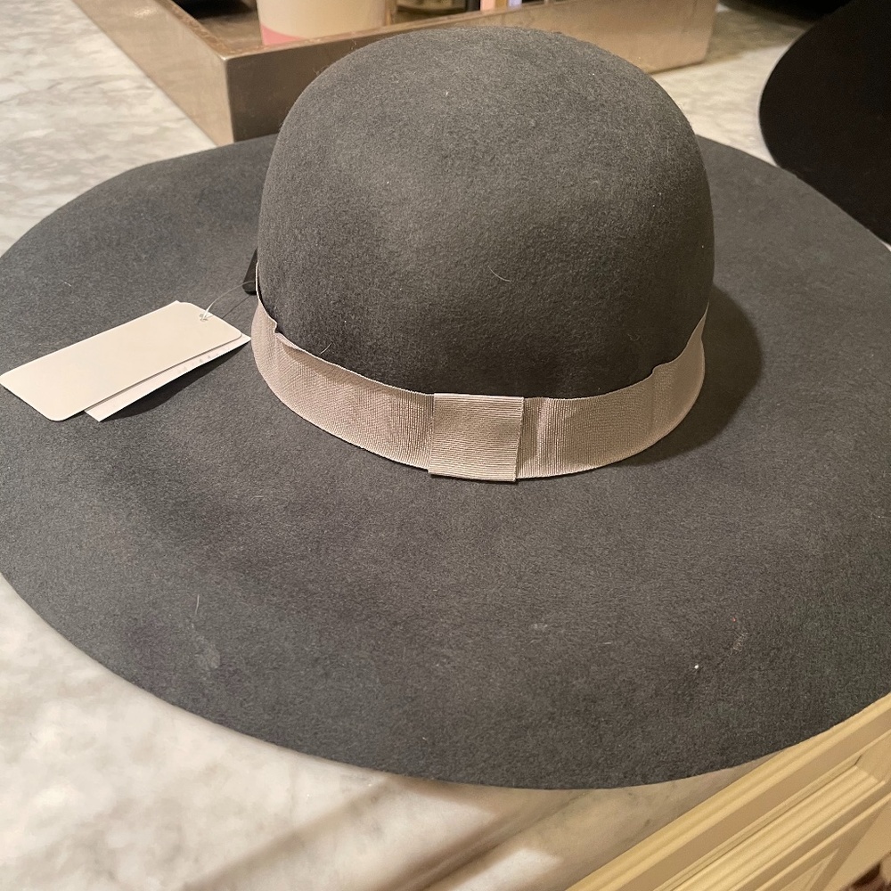 Gray felt hat